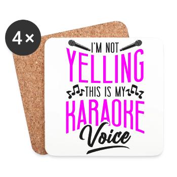 Karaoke Singer I'm Not Yelling - Coasters (set of 4) - white - Front