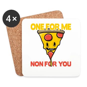 Pizza Liebhaber - Untersetzer (4er-Set) - Weiß - Vorne