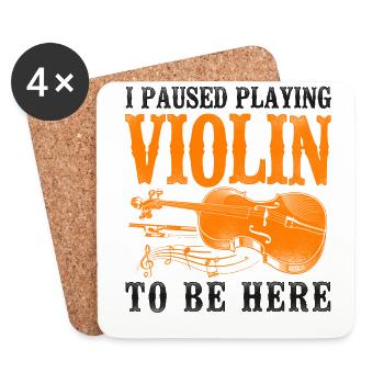 Violin Violinist Vintage I Paused - Untersetzer (4er-Set) - Weiß - Vorne