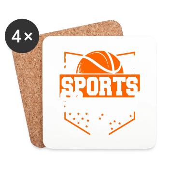Diese Sportlegende Ist Jetzt 6, Basketballspiel - Untersetzer (4er-Set) - Weiß - Vorne