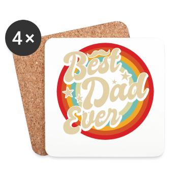Super Dad, Daddy, Best Daddy Daddy Father's Day - Coasters (set of 4) - white - Front