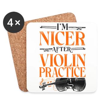 Violin Violinist Vintage I'm Nicer - Untersetzer (4er-Set) - Weiß - Vorne