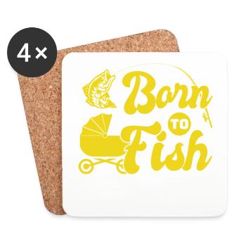 Angler outfit for fishing and fishing, fish - Coasters (set of 4) - white - Front