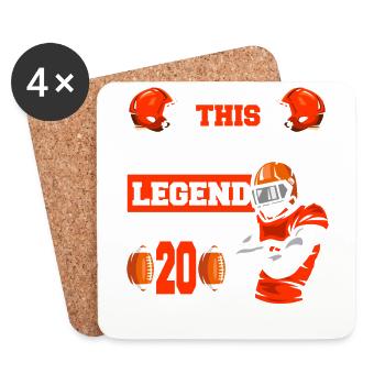 This sports legend is now 20, rugby game 20. - Coasters (set of 4) - white - Front