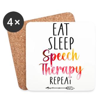 Speech Therapist Therapy Assistant - Coasters (set of 4) - white - Front