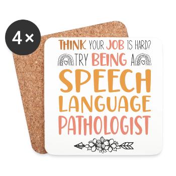 Speech Therapist Therapy Assistant - Untersetzer (4er-Set) - Weiß - Vorne