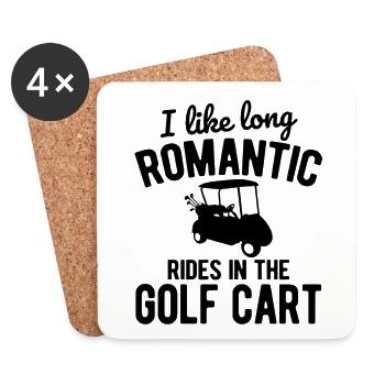 Golfplatz zum Golfen Golf - Untersetzer (4er-Set) - Weiß - Vorne