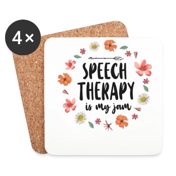 Speech Therapist Therapy Assistant - Coasters (set of 4) - white - Front