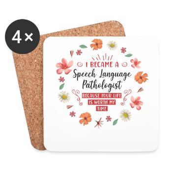 Speech Therapist Therapy Assistant - Coasters (set of 4) - white - Front