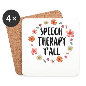 Speech Therapist Therapy Assistant - Untersetzer (4er-Set) - Weiß - Vorne