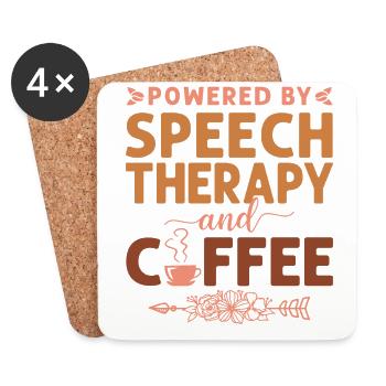 Speech Therapist Therapy Assistant - Untersetzer (4er-Set) - Weiß - Vorne