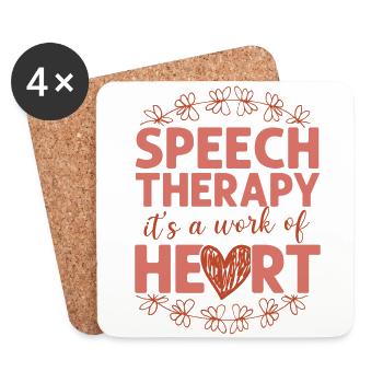 Speech Therapist Therapy Assistant - Untersetzer (4er-Set) - Weiß - Vorne