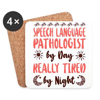 Speech Therapist Therapy Assistant - Untersetzer (4er-Set) - Weiß - Vorne
