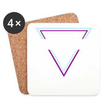 Techno House Party EDM Festival Goa Electro Rave - Dessous de verre (lot de 4) - blanc - Devant