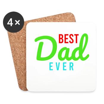 Super Dad, Daddy, Best Daddy Daddy Father's Day - Coasters (set of 4) - white - Front