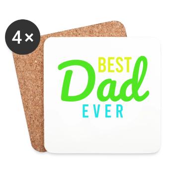 Super Dad, Daddy, Best Daddy Daddy Father's Day - Coasters (set of 4) - white - Front