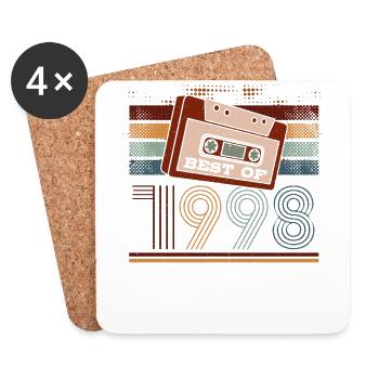 Best Of 1998 | Birthday Shirt | Birthday - Coasters (set of 4) - white - Front