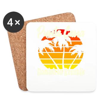 Punta Cana Dominican Republic - Coasters (set of 4) - white - Front