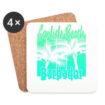 Plage de Carlisle - Dessous de verre (lot de 4) - blanc - Devant