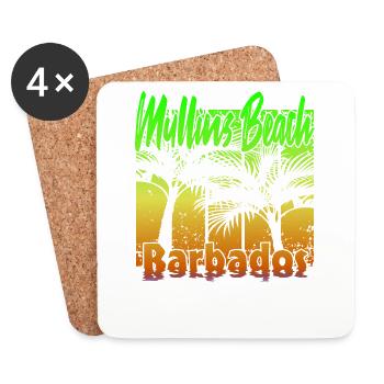 Mullins Beach Barbados - Untersetzer (4er-Set) - Weiß - Vorne