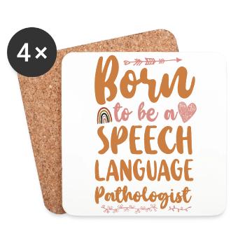 Assistant orthophoniste - Dessous de verre (lot de 4) - blanc - Devant
