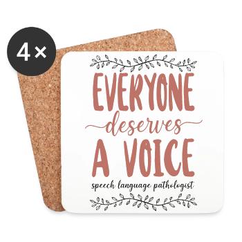 Speech Therapist Therapy Assistant - Coasters (set of 4) - white - Front