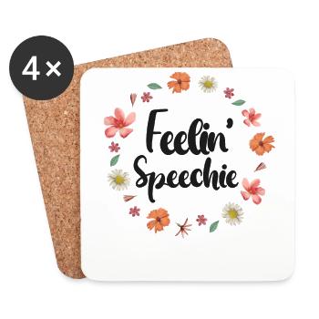 Assistant orthophoniste - Dessous de verre (lot de 4) - blanc - Devant