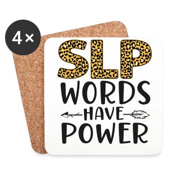 Speech Therapist Therapy Assistant - Coasters (set of 4) - white - Front