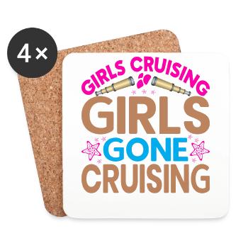 Femmes en croisière - Dessous de verre (lot de 4) - blanc - Devant