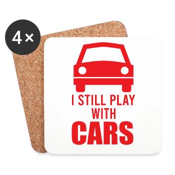 Car Mechanic Car Tuning, Racing Car, Technician - Coasters (set of 4) - white - Front