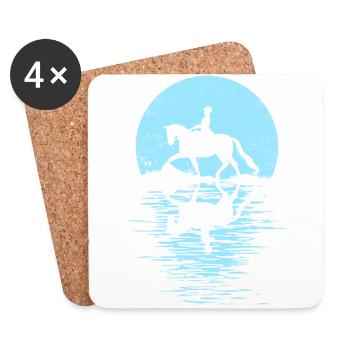 Horse rider outfit for girls who love horses - Coasters (set of 4) - white - Front