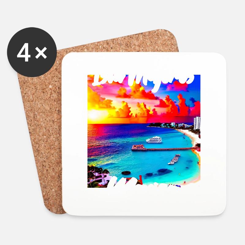 Isla Mujeres Mexico - Untersetzer (4er-Set) - Weiß