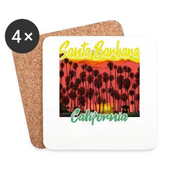 Santa Barbara California - Untersetzer (4er-Set) - Weiß - Vorne