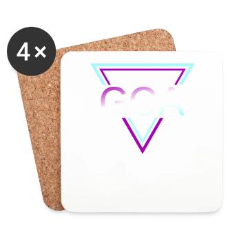 GOA Techno House Party EDM Festival Electro Rave - Coasters (set of 4) - white - Front