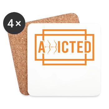 Bogensport Bogenschütze Bogenschießen Pfeil Bogen - Untersetzer (4er-Set) - Weiß - Vorne