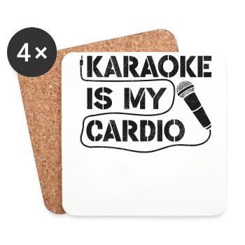 Karaoke Singer Vintage Karaoke Is - Untersetzer (4er-Set) - Weiß - Vorne