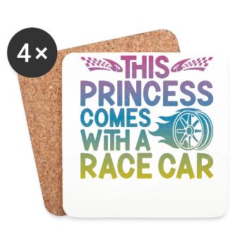 Drag Racing Race Car Girl This - Coasters (set of 4) - white - Front