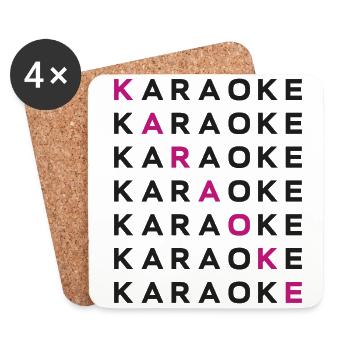 Karaoke Singer Karaoke - Coasters (set of 4) - white - Front