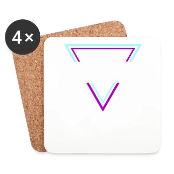 Rave Techno House Party EDM Festival Goa Electro - Dessous de verre (lot de 4) - blanc - Devant