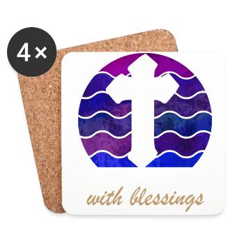 Inspirational Pleasant Blessings Saying - Coasters (set of 4) - white - Front