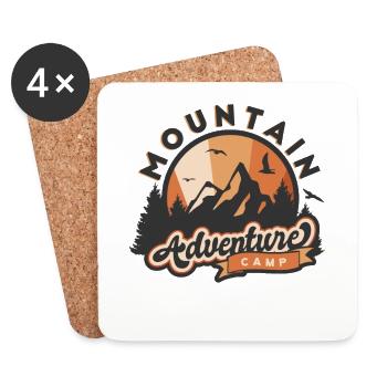 Camping - Mountain Adventure Camp - Coasters (set of 4) - white - Front