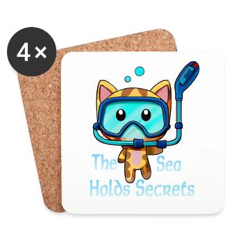 The Sea Holds Secrets - Coasters (set of 4) - white - Front