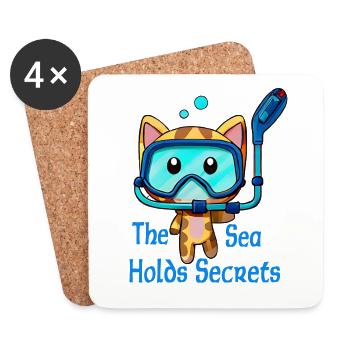 The Sea Holds Secrets - Coasters (set of 4) - white - Front