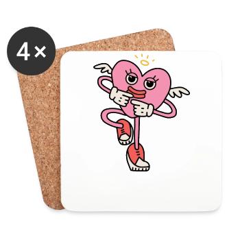 Valentine's Day girlfriend, boyfriend, man, wife partner - Coasters (set of 4) - white - Front