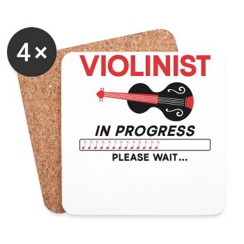 Violin Violinist Violinist In - Coasters (set of 4) - white - Front