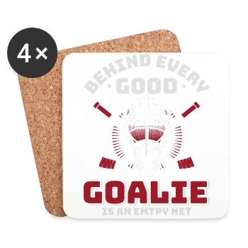 Eishockey Tormann Goalie , Eis Hockey - Untersetzer (4er-Set) - Weiß - Vorne