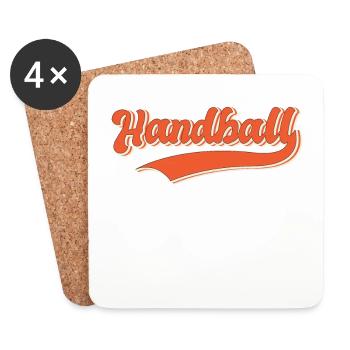 Handball Team, Club, Coach, Coach, Player - Coasters (set of 4) - white - Front