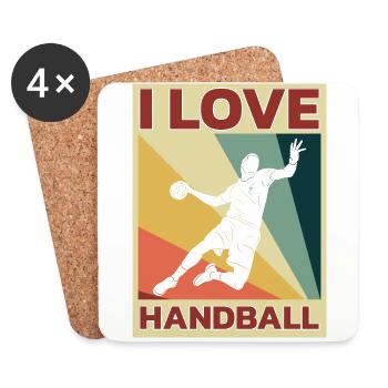 Handball Team, Club, Coach, Coach, Player - Coasters (set of 4) - white - Front