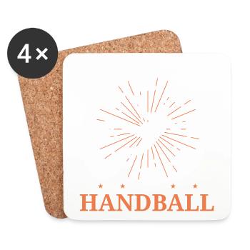 Handball Team, Club, Coach, Coach, Player - Coasters (set of 4) - white - Front