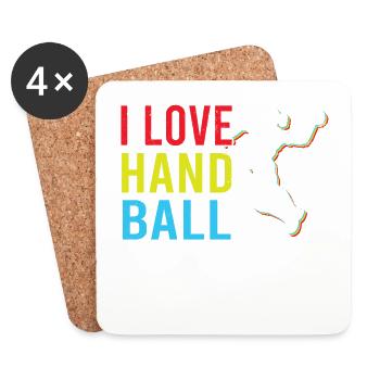 Handball Team, Club, Coach, Coach, Player - Coasters (set of 4) - white - Front